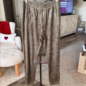 Chic Snake Print Jogger Pants
